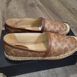 Coach Espadrille size 7.5 Coated Signature canvas